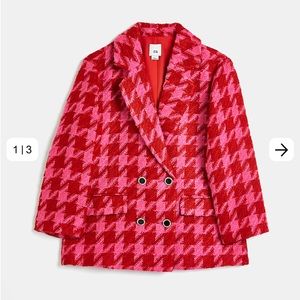 Girl houndstooth blazer